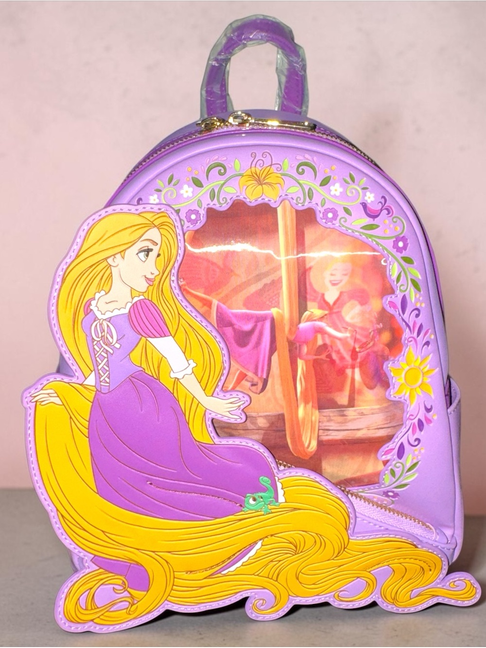 Disney Loungefly Tangled Rapunzel Lenticular Mini Backpack